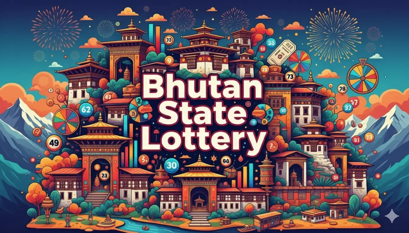 bhutan-state-lottery-draw-system Bhutan State Lottery guide showing morning, day, and evening draw system with lottery tickets and numbers